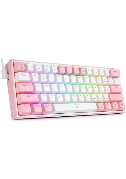 K617 Fizz Rgb Red Switch Kablolu White/pink Compact Gaming (Oyuncu) Klavye modelleri