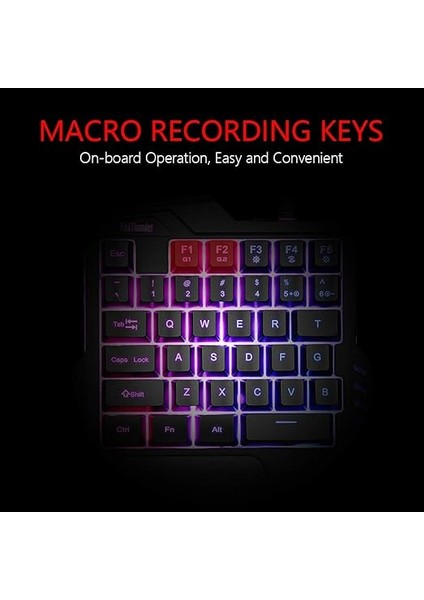 Tek Elle Rgb Arkadan Aydınlatmalı 35 Tuşları Mini Taşınabilir Oyun Klavyesi Ergonomik Oyun Denetleyicisi Pc Için Ps4 Xbox Gamer fırsatları