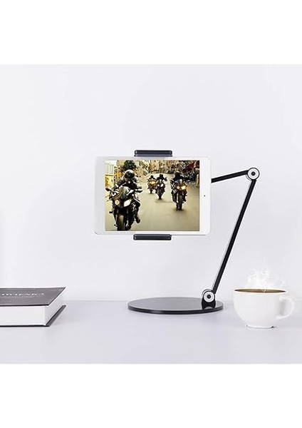 STD20144LG 360° Ayarlanabilir Teleskobik 4"-13" Ergonomik Tablet Standı Koyu Gri fiyatları