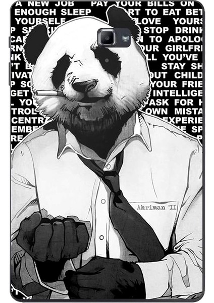 Accessories Samsung Galaxy Tab ile Uyumlu A SM-T580 2016 Kılıf Patron Ayıcık Baskılı Silikon Kılıf