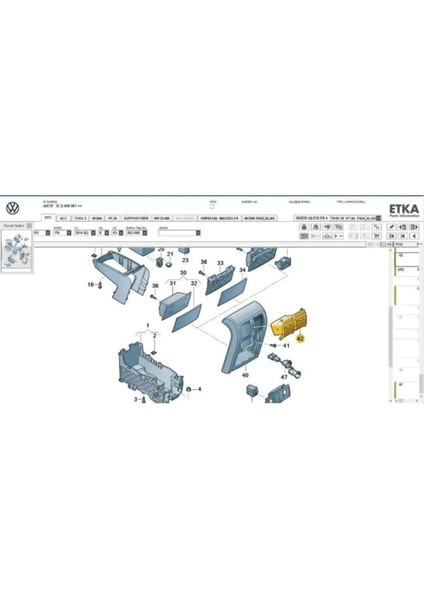 Deponuz (332) (2011-2015) Arka Havalandırma Izgarası 3AA819203 / 3C0819203B Passat B7 ile Uyumlu fiyatları