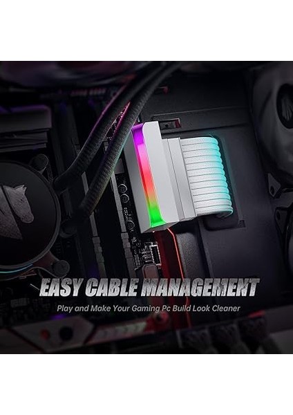 Anakart Için 24PIN 90 Drad Adaptörü, Atx/matx/ıtx Için 5V 3pin Rgb 90 Derece Konektör, Masaüstü Anakart Için 24PIN Erkek - Dişi Güç Adaptörü, Beyaz fırsatları