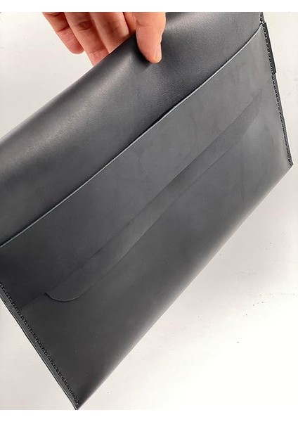 Macbook Air/pro Çanta 13 Inç M1 ve M2 Uyumlu Hakiki Deri Taşıma Kılıfı (Siyah) fırsatları