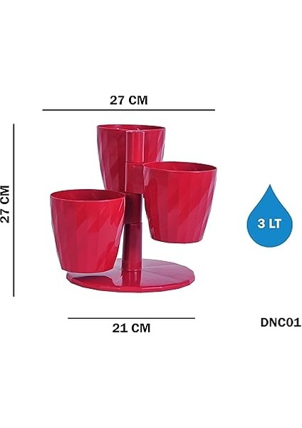 Dnc1 Dönence Saksı No:1 Standlı 21 Cm, 3 Litre Mocha fiyatları