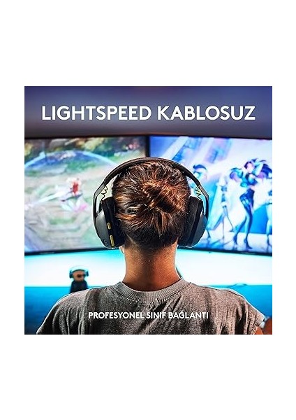 G G435 Lightspeed Kablosuz Kulak Üstü Oyuncu Kulaklığı, Bluetooth, Dahili Mikrofon, 40 mm Ses Sürücüleri, 165 Gr, 18 Saat Pil Ömrü, Siyah fiyatları