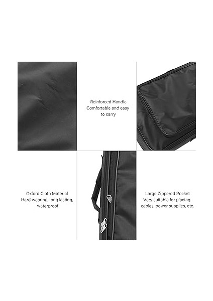 Çok Amaçlı Depolama Oxford Bez Efektleri Pedal Torbası Büyük Fermuarlı Cep Taşınabilir Konser Torbası Gitar Pedal Panosu El Çantası Taşıma Kutusu 23.6 x 13 x 4inch fırsatları