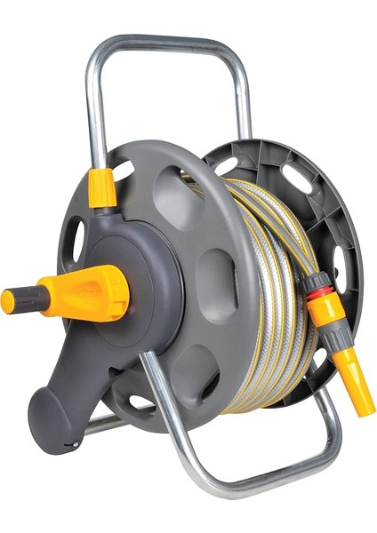 2477H Duvarda ve Yerde Kullanılabilen 50 M Hortumlu 60 M Kapasiteli Hortum Toplama Sarma Makara Seti