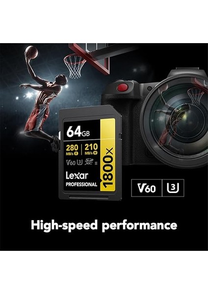 Gold Serisi Profesyonel 1800X 64GB Uhs-Iı Sdxc Hafıza Kartı modelleri