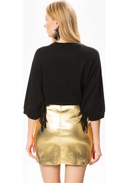 Bel Detaylı Mini Etek Gold K1815116_076 modelleri