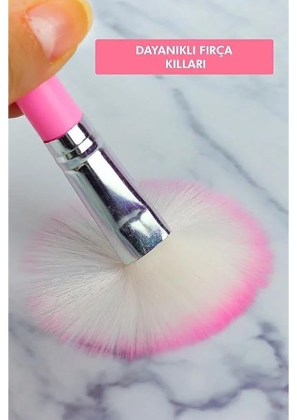 7 Adet Makyaj Fırça Seti Metal Kutuda Pembe modelleri