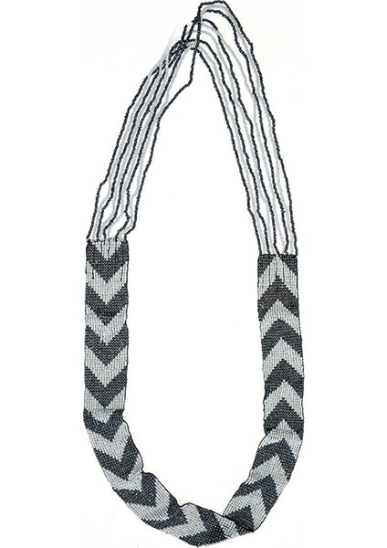 Boncuk İşlemeli Kadın Kolye Siyah Y1986308_001