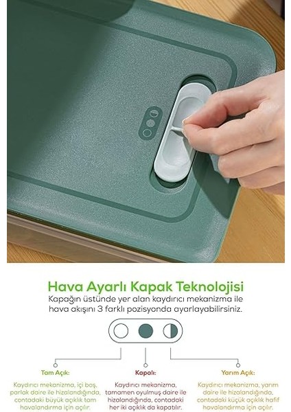 Vienev 9lu Ayarlı Sebze ve Meyve Saklama Kabı Seti Renkli 3x(2,5-3,8-5 Litre) fiyatları