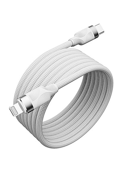Örgülü Mıknatıslı 27W Type-C To Lightning 1mt Data ve Şarj Kablosu Spk-13