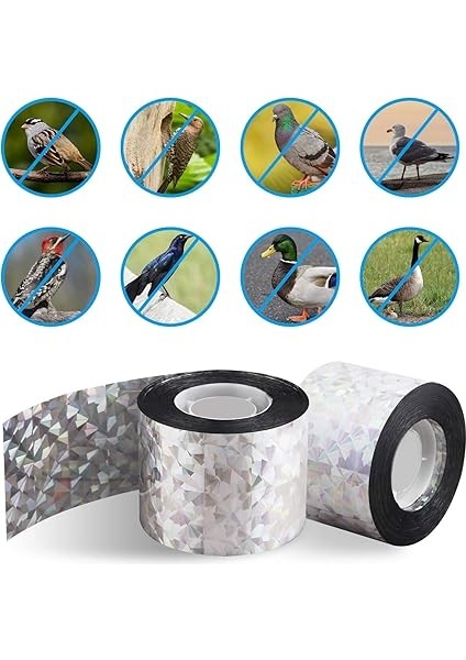 kuş bandı, ayırıcı, kuşlara karşı yansıtıcı deterrent bant kuşları korkutmak ıçin, çatı dolgusu ve çatı koruması, 110 m x 4,8 cm fiyatları