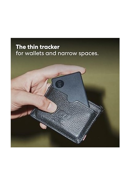 Slim Smart Tag, Siyah, Bluetooth Takip Cihazı, Cüzdan, Bagaj Etiketleri Için Eşya Bulucu, 76 Metre Mesafeye Kadar, Suya Dayanıklı, Ios ve Android Uyumlu fiyatları