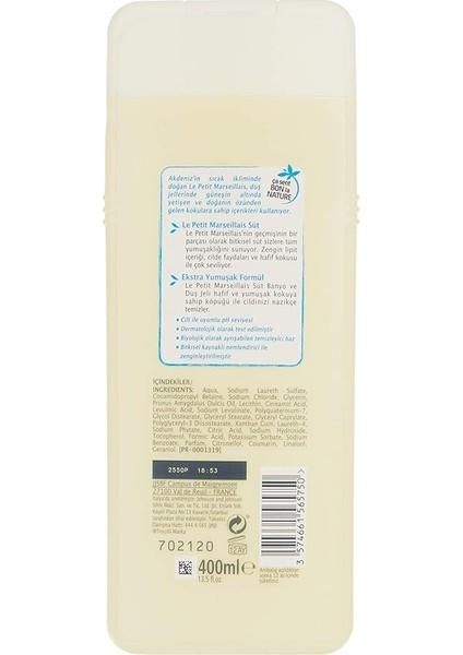 Petit Marseillais Süt Duş Jeli (400 Ml) fiyatları