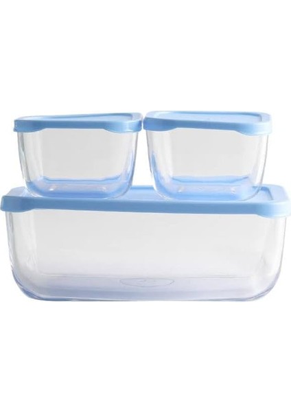 96881 3lü Saklama Kabı Mavi Kapak fiyatları