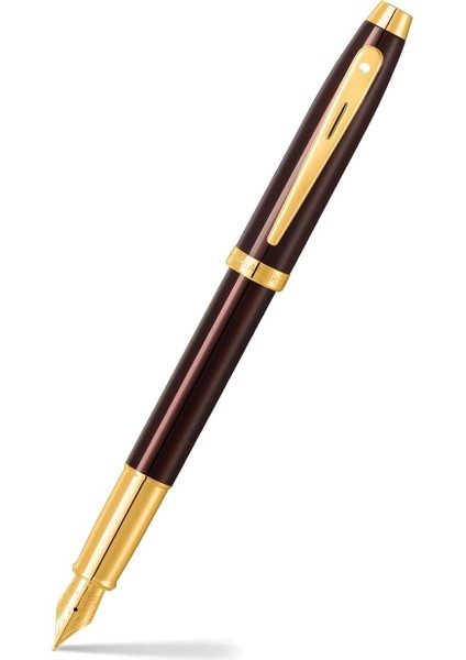 9370-0 100 Serisi Dolma Kalem (M) Kahverengi Altın