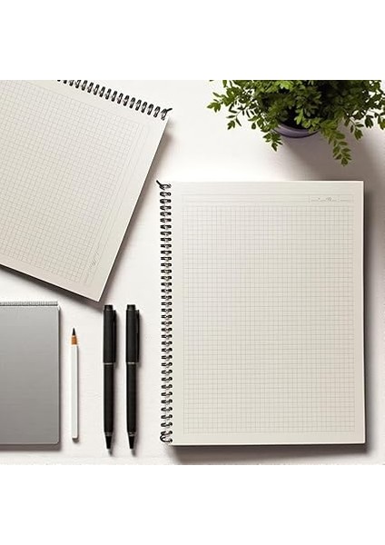 Boyutunda Şeffaf Kapağa Sahip Yırtılmaz Su Geçirmez Spiralli 60 Yapraklı Not Defteri, Ofis Için Ideal, Planlayıcı (Kareli) modelleri