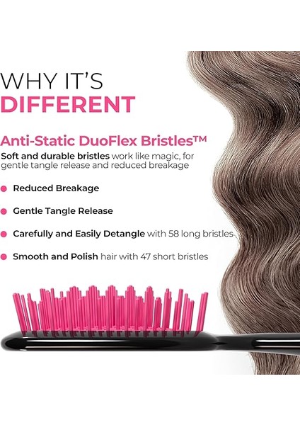 Heat Fırçasız Islak ve Kuru Havalandırmalı Dolaşan Saç Fırçası, Pembe modelleri