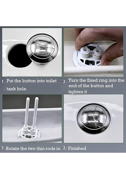 Tuşu Tahliye Vanası Çift Basmalı Düğme, Wc Basma Tuşları Yedeği Çift Wc Yıkama Düğmesi Yuvarlak Tuvalet Yıkama Düğmesi Wc Tuşu Tuvalet Su Tankı Için Basma Tuşları (B) modelleri