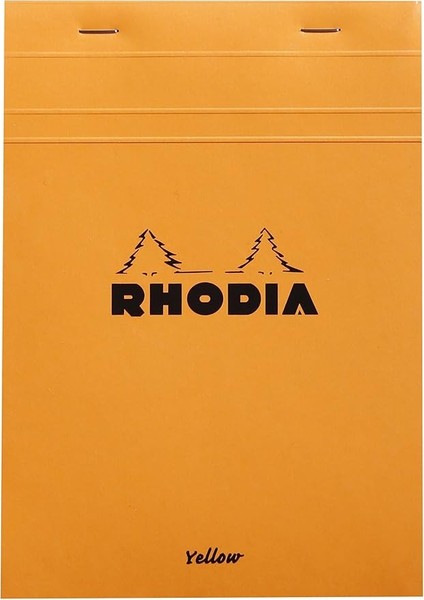 16260C Not Defteri (Sarı Yasal Ped, Dın A5, 14,8 x 21 Cm, Zımparalı, 80 Yaprak, Kareli, 80 G) 1 Adet, Turuncu