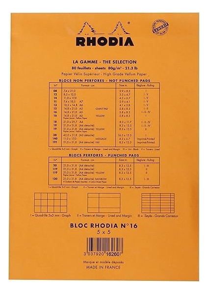 16260C Not Defteri (Sarı Yasal Ped, Dın A5, 14,8 x 21 Cm, Zımparalı, 80 Yaprak, Kareli, 80 G) 1 Adet, Turuncu fiyatları