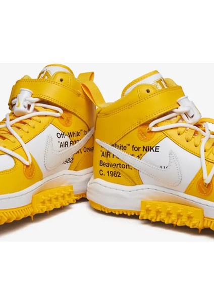Air Force 1 Mid Sp Af1 Special Series Unisex Leather Sneaker Özel Seri Hakiki Deri Unisex Günlük Spor Ayakkabı Sarı