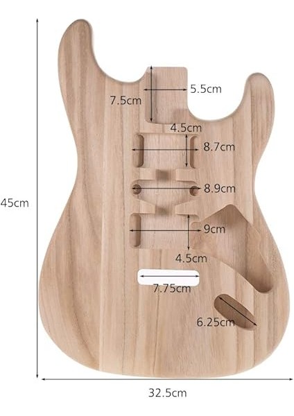 ST01-TM Bitmemiş El Işi Gitar Kandil Ahşap Elektro Gitar Gitar Varil Yedek Parçaları fiyatları