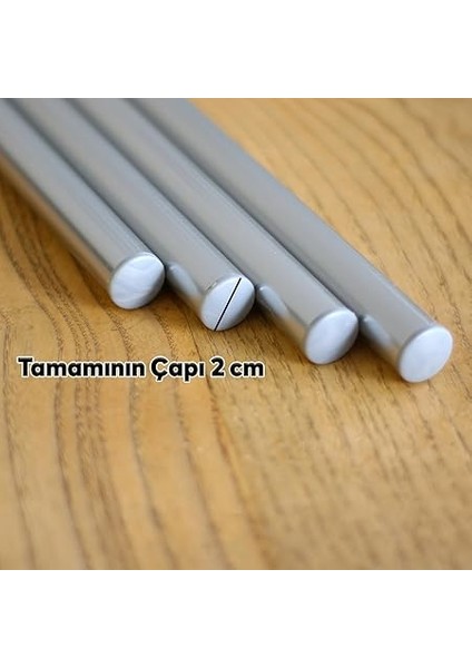 Alüminyum Metal Oklava 4'lü Set Börek Hamur Yufka Açma Silindir Yuvarlak Uzun Kısa Mutfak Araç modelleri