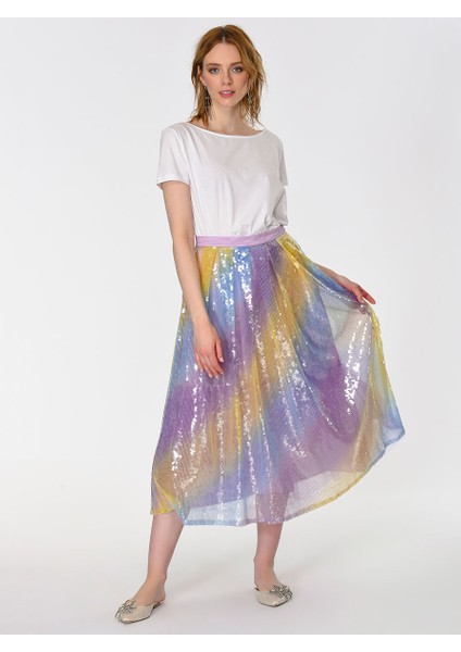 Parlak Kabarık Renkli Uzun Etek Standart Renk Y1915062_089 modelleri