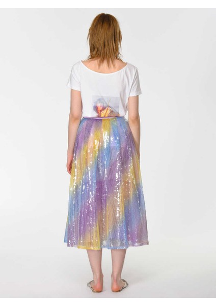 Parlak Kabarık Renkli Uzun Etek Standart Renk Y1915062_089 fırsatları