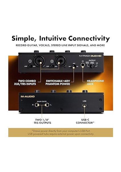 M-Track Duo Hd - Mac, Pc, Ios ve Android Için Pro-Grade 2x2 Usb-C Ses Arabirimi fırsatları