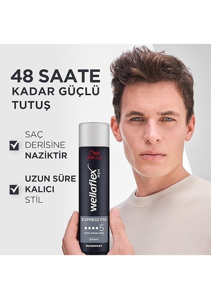 Men Express Fix Ekspres Sabit Tutucu Saç Spreyi Ultra Strong Hold - 250 ml fiyatları
