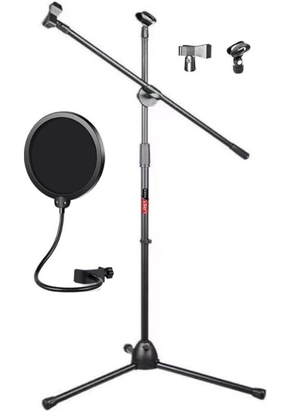 MS06 Mikrofon Standı + PS01 Pop Filtre