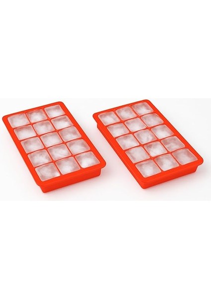 Store 15'li Silikon Buz Kalıbı 2'li Set – Kırmızı, Esnek ve Kolay Çıkan Buzluk Kalıbı, Gıda Dostu, Bulaşık Makinesinde Yıkanabilir modelleri