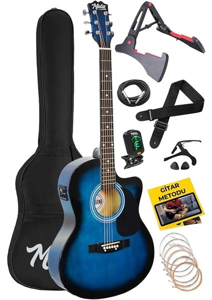 RG-560BL Pack Mavi Elektro Akustik Gitar Full Set Ekolayzerli 40 Inç 4/4 Yetişkin