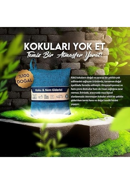 Giderici Koku Emici Nötr Oda Kokusu Nötr Oda Parfümü Pasif Hava Temizleyici 150G x 4 Adet Set (Füme) indirimleri