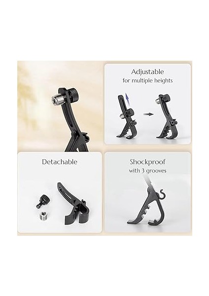 8 Adet Darbeye Dayanıklı Pil Mikrofon Klipsi, Ayarlanabilir Pil Mikrofon Kiti ve Mikrofon Standı Mikrofon Tutucu, Evrensel Mikrofon Kelepçesi fırsatları