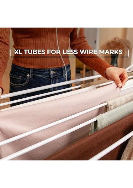 Extra 20 Metre Kurutma Alanına Sahip, Tekerli ve Kanatlı Çamaşır Kurutmalığı fırsatları