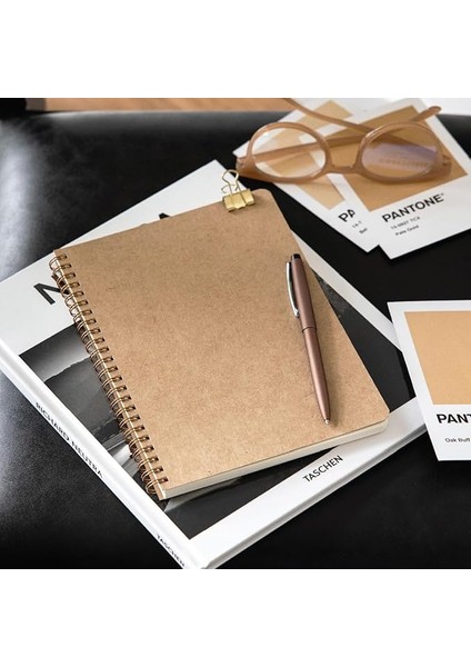 Kraft Karton Kapak 70 Yaprak 110 Gram Noktalı Not Defteri