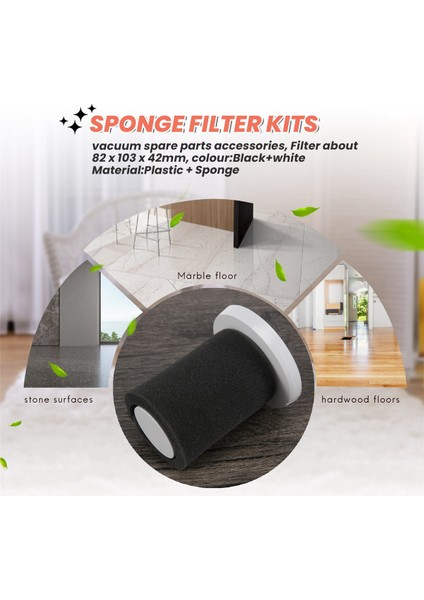 El Tipi Elektrikli Süpürge Hepa Filtre Sünger Filtre Seti-2 Set (Yurt Dışından) indirimleri