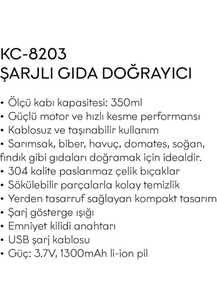 Miguel Kiwi KC-8203 Şarjlı Pratik Rondo modelleri