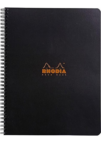 Çizgili Spiralli Defter, Siyah, 225X297 mm