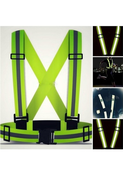 Caro (140) Motorsiklet Reflektörlü Yelek Ikaz Yeleği Scooter Reflekör Yelek Bisiklet Reflektör Yelek ile Uyumlu