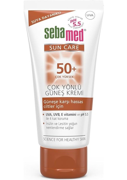 Sun Care Spf 50+ Uva/uvb Filtresi ve E Vitamini Üçlü Yüksek Koruma Çok Yönlü Güneş Kremi 50 ml