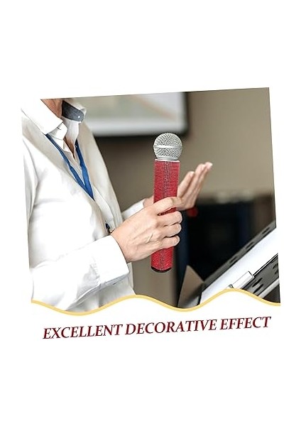 Mikrofon Koruyucu Kapak Çocuklar Için Entegre Oyun Mikrofon Kapağı Mikrofon Kulp Kılıfı Mikrofon Kılıfı Mikrofon Kolu Kol Mikrofon Kolu Koruyucusu Kırmızı Rhinestones modelleri