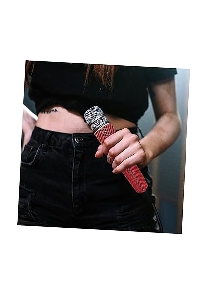 Mikrofon Koruyucu Kapak Çocuklar Için Entegre Oyun Mikrofon Kapağı Mikrofon Kulp Kılıfı Mikrofon Kılıfı Mikrofon Kolu Kol Mikrofon Kolu Koruyucusu Kırmızı Rhinestones fırsatları