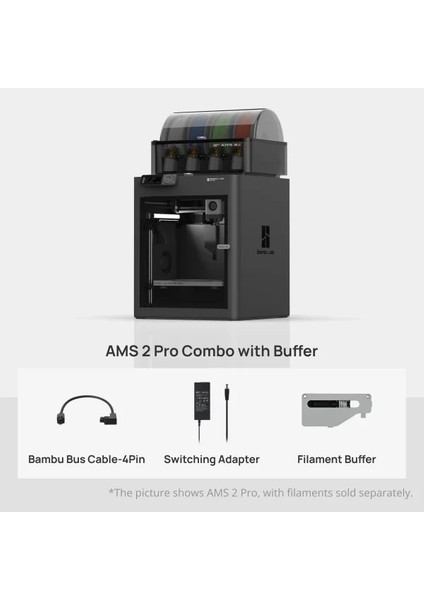 P1S AMS 2 Pro Combo 3D Printer with Buffer