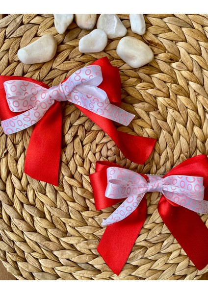 Kurdele Model Bayramlık Kırmızı Renk El Yapımı Iki Adet Toka fiyatları